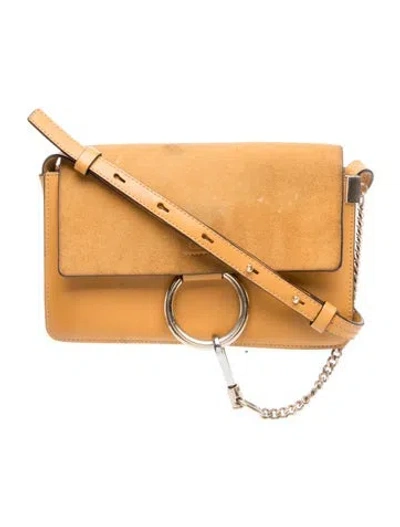 Pre-owned Chloé Leather Faye In Brown