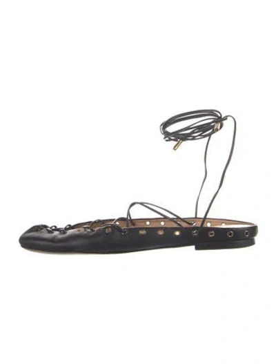 Pre-owned Chloé Leather Flats In Blue