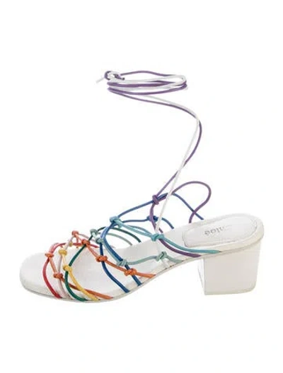 Pre-owned Chloé Leather Flats In White