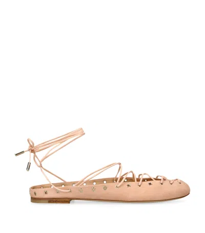 CHLOÉ LEATHER GHILIES BALLET FLATS