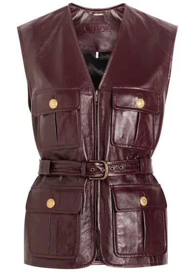 Chloé Chloe Leather Gilet