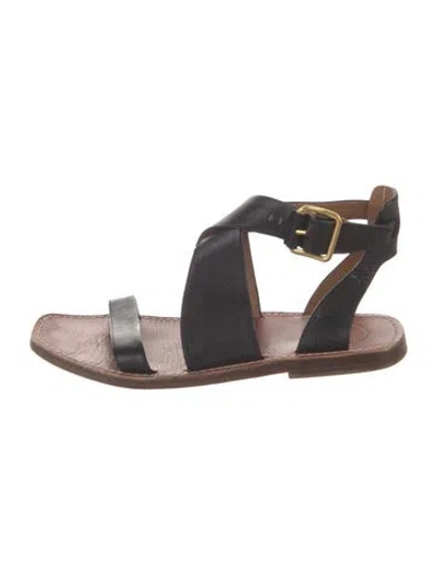 Pre-owned Chloé Leather Gladiator Sandals In Black