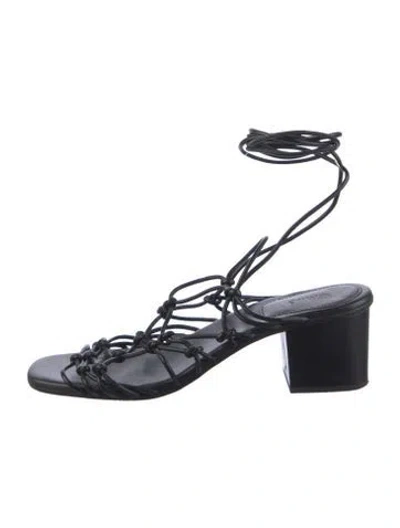 Pre-owned Chloé Leather Gladiator Sandals In Black