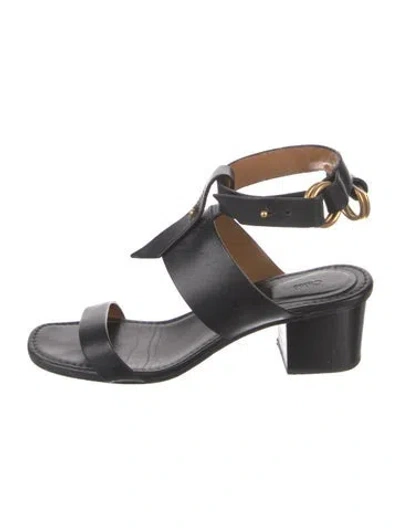 Pre-owned Chloé Leather Gladiator Sandals In Black