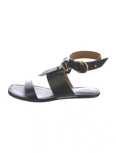 Pre-owned Chloé Leather Gladiator Sandals In Black