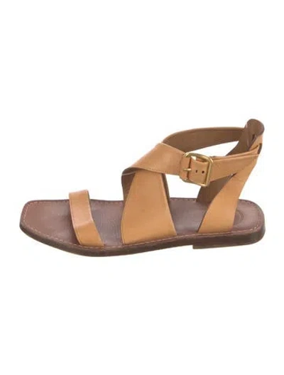 Pre-owned Chloé Leather Gladiator Sandals In Brown