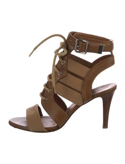Pre-owned Chloé Leather Gladiator Sandals In Brown