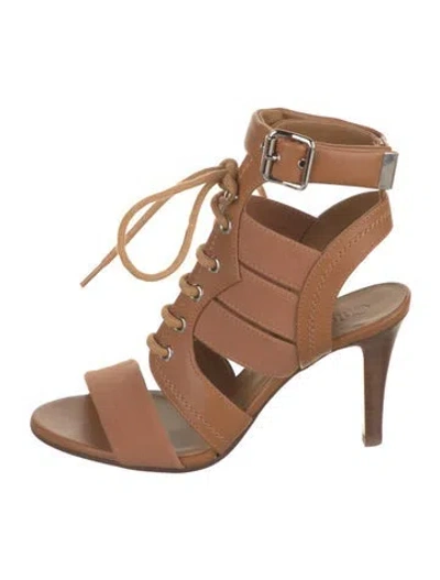Pre-owned Chloé Leather Gladiator Sandals In Brown