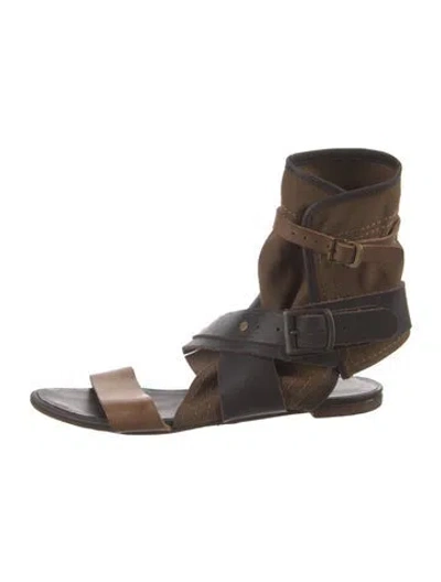 Pre-owned Chloé Leather Gladiator Sandals In Brown