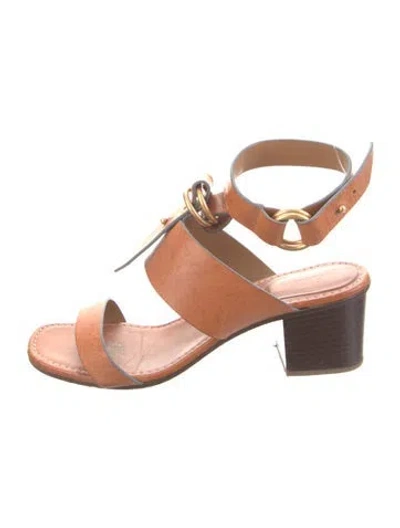 Pre-owned Chloé Leather Gladiator Sandals In Brown