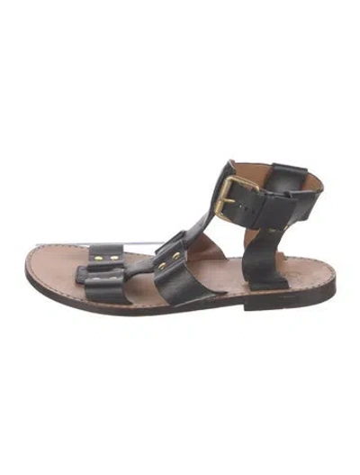 Pre-owned Chloé Leather Gladiator Sandals In Brown