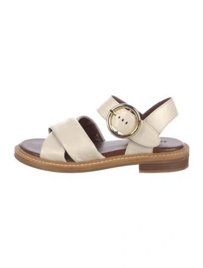 Pre-owned Chloé Leather Gladiator Sandals In Neutral