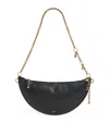 Chloé Mini Icons Leather Half Moon Crossbody Bag In Black