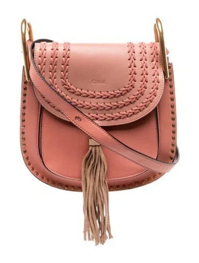 Pre-owned Chloé Leather Hudson Small In Burgundy