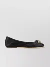 Chloé Bow Detail Round Toe Flat Sole Ballerina Shoes