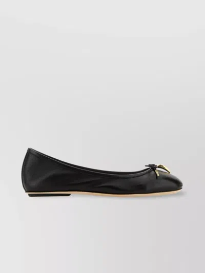 CHLOÉ LEATHER IRIS BALLERINAS BOW DETAIL