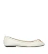 Chloé Womens Bone Iris Ballerina Leather Flats Eur 39 / 6 Uk In Beige