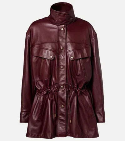 Chloé Leather Jacket In Gold