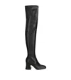 Chloé Janis 80 Faux Leather Over-the-knee Boots In Black