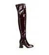 Chloé Leather Janis Over-the-knee Boots 85 In Red