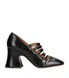 Chloé Janis 75 Multi-strap Pumps In Black