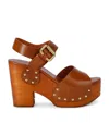 Chloé Chloe Jeannette Leather Platform Sandals In Brown