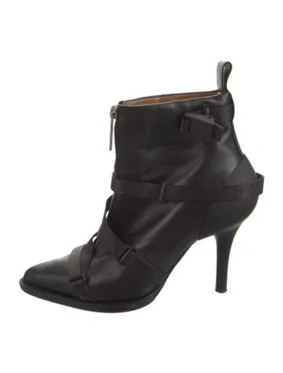 Pre-owned Chloé Leather Lace-up Boots In Black