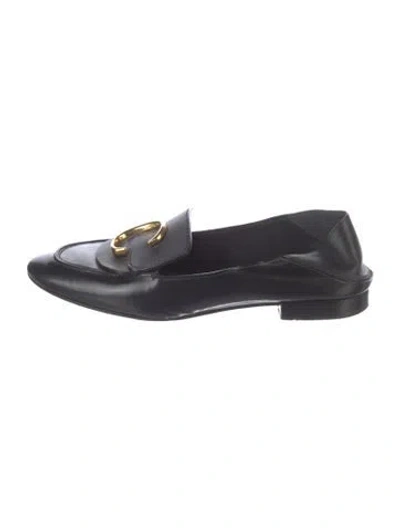 Pre-owned Chloé Leather Loafers In Black