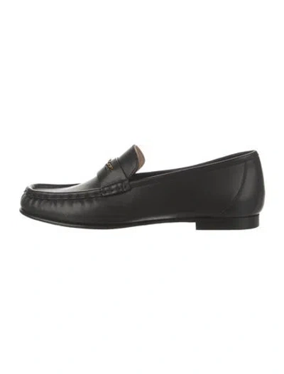 Pre-owned Chloé Leather Loafers In Black