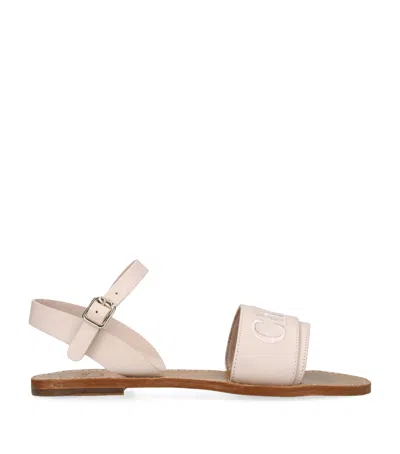 Chloé Leather Sandals In Pink