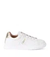 Chloé Leather Logo Sneakers In White