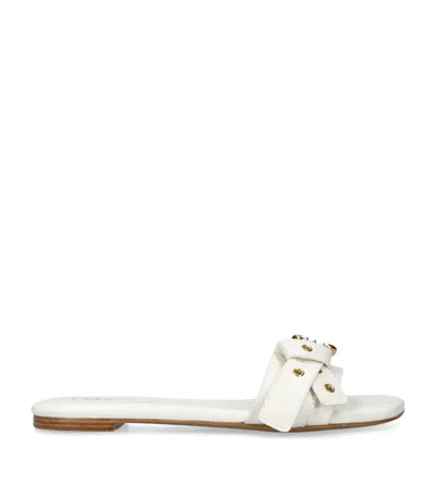 Chloé Autry White Leather Clc Sneakers In Beige