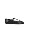 Chloé Chloe Leather Marcie Ballerina Flats In Black