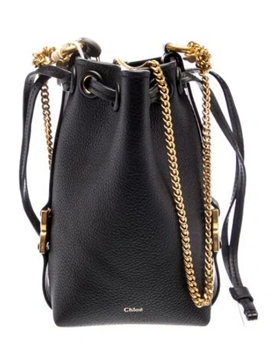 Pre-owned Chloé Leather Marcie In Black