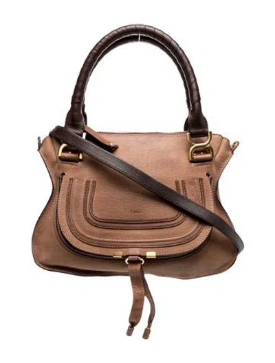 Pre-owned Chloé Leather Marcie In Brown
