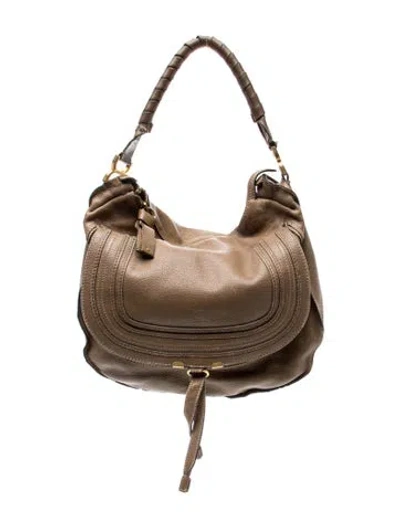 Pre-owned Chloé Leather Marcie In Brown