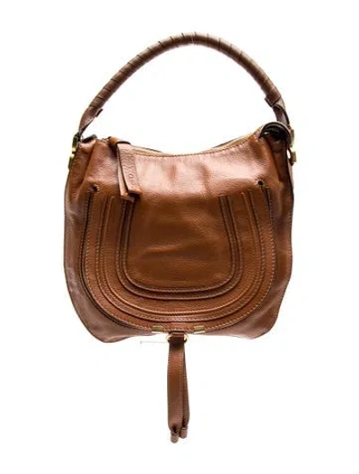 Pre-owned Chloé Leather Marcie In Brown