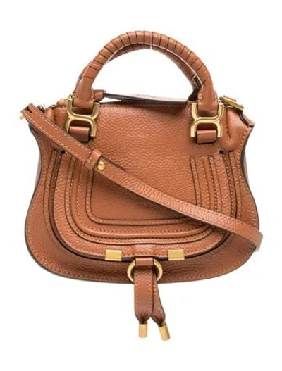 Pre-owned Chloé Leather Marcie Crossbody 2023 In Brown