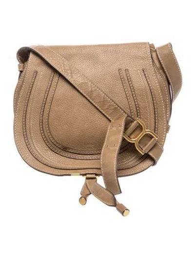 Pre-owned Chloé Leather Marcie Crossbody In Brown