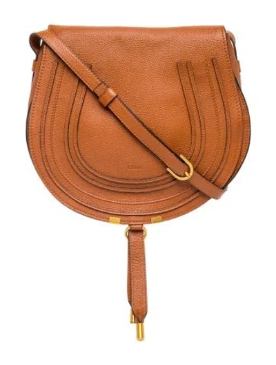 Pre-owned Chloé Leather Marcie Crossbody In Brown