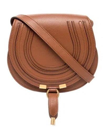 Pre-owned Chloé Leather Marcie Crossbody In Brown