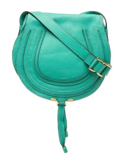 Pre-owned Chloé Leather Marcie Crossbody Mini In Green