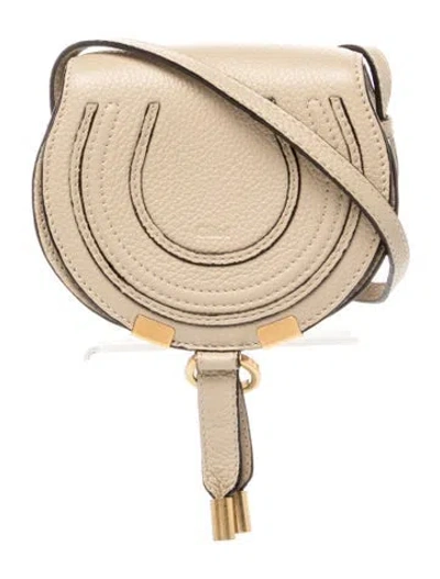 Pre-owned Chloé Leather Marcie Crossbody Mini In Neutral