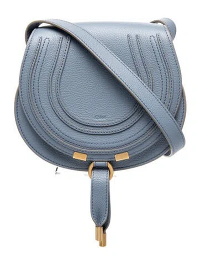 Pre-owned Chloé Leather Marcie Crossbody Small In Blue