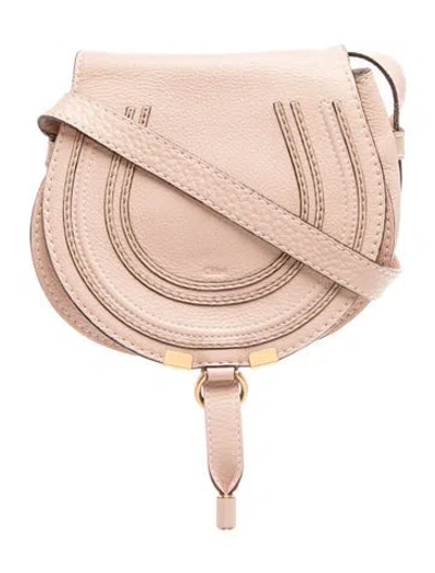 Pre-owned Chloé Leather Marcie Crossbody Small In Pink