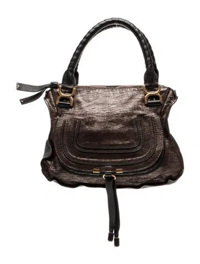 Pre-owned Chloé Leather Marcie Double Carry Satchel Small 2024 In Multi