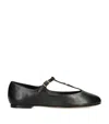 Chloé Marcie Mary-jane Python Print Leather Ballet Flats In Black