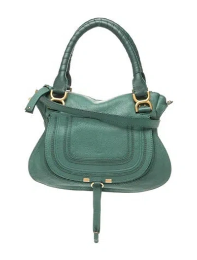 Pre-owned Chloé Leather Marcie Medium In Green