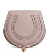Chloé Leather Marcie Saddle Bag In Purple
