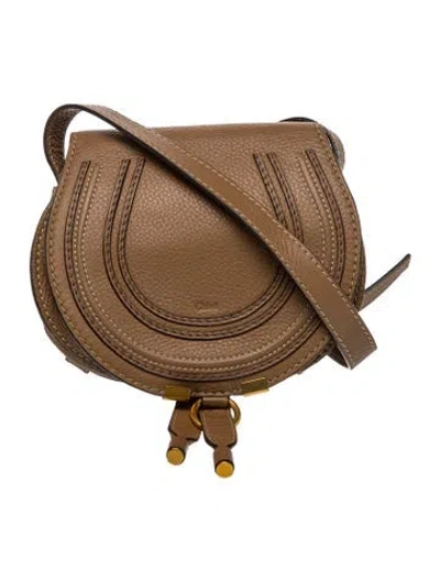 Pre-owned Chloé Leather Marcie Small In Brown